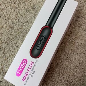 TYMO Ring Plus Black & Red Ionic Hair Straightening Comb